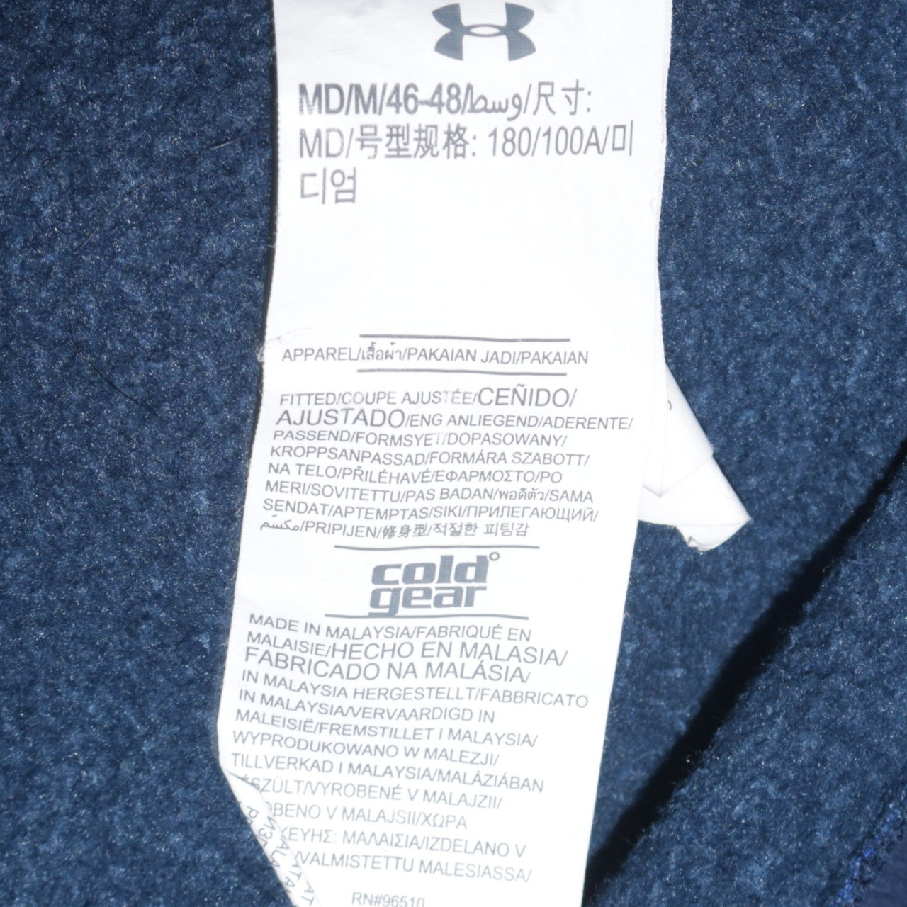 Under Armour Men's Blue Fleece 1/2 Zip Hoodie Medium ColdGear