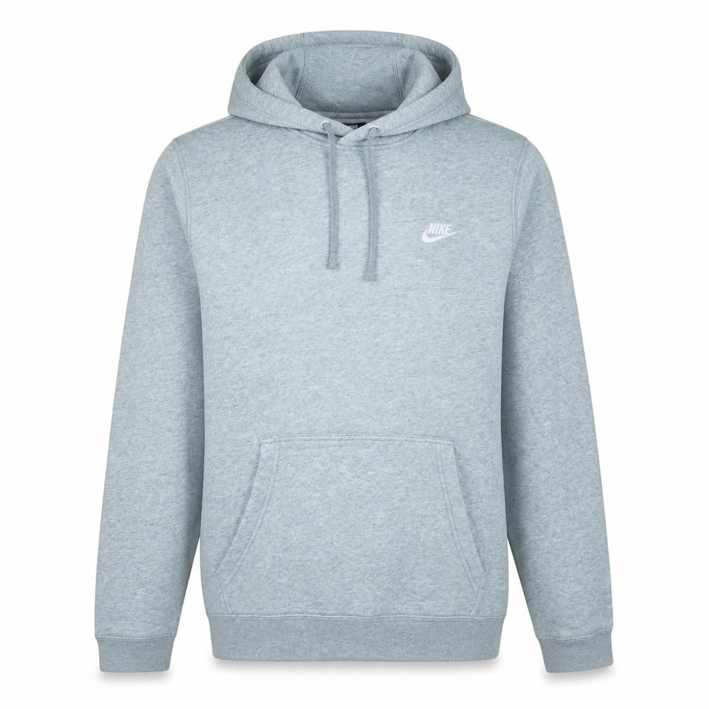 Nike Men's Grey Pullover Hoodie L Fleece Regular Fit