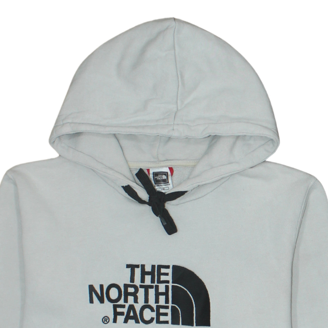 The North Face Women White Pullover Hoodie Size L Cotton Logo Casual