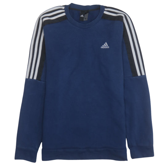 Adidas Men’s Blue Crew Neck Pullover Sweatshirt M Regular Fit