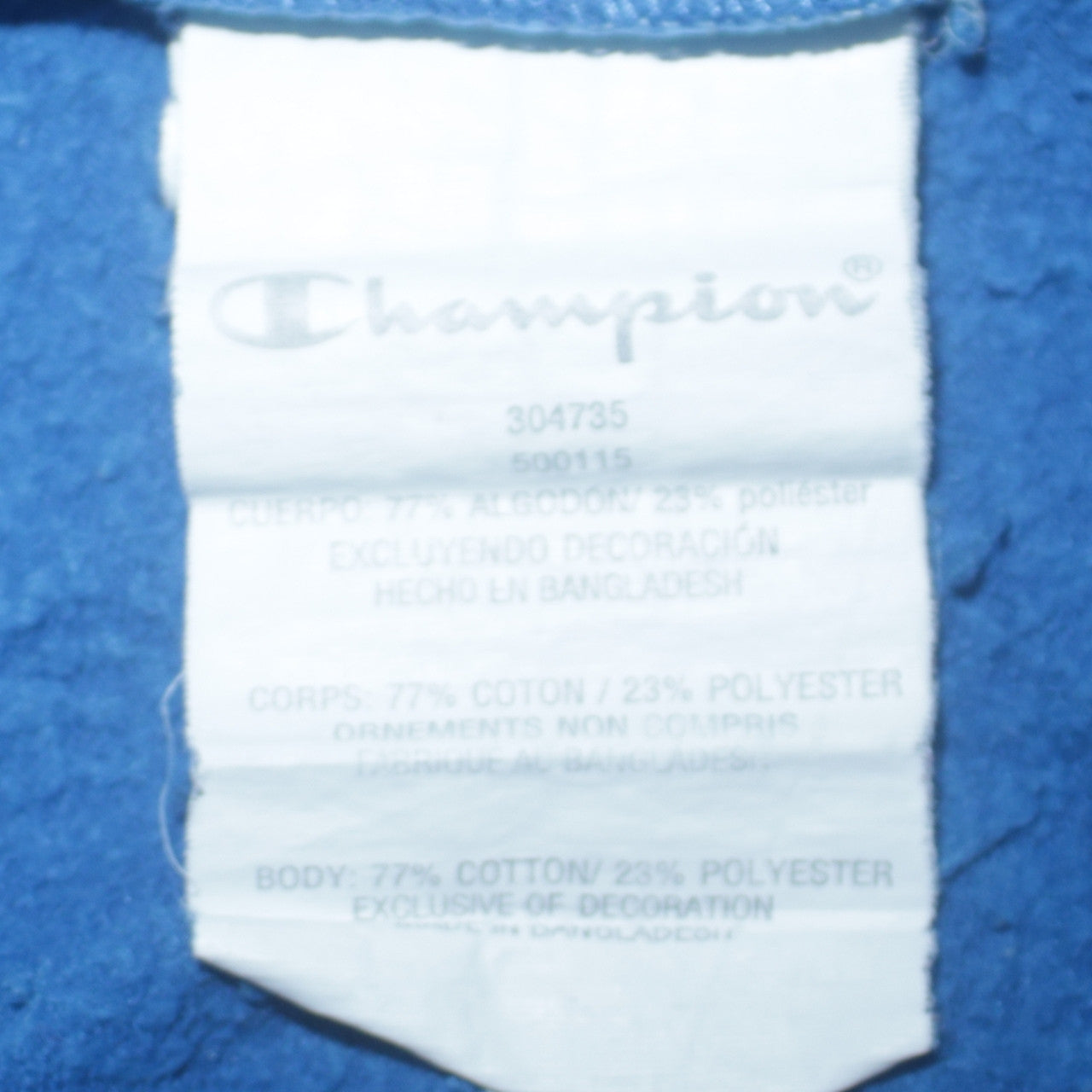 Champion Boys Blue 2XL Pullover Sweatshirt 15-16 Years Cotton Blend Logo Print