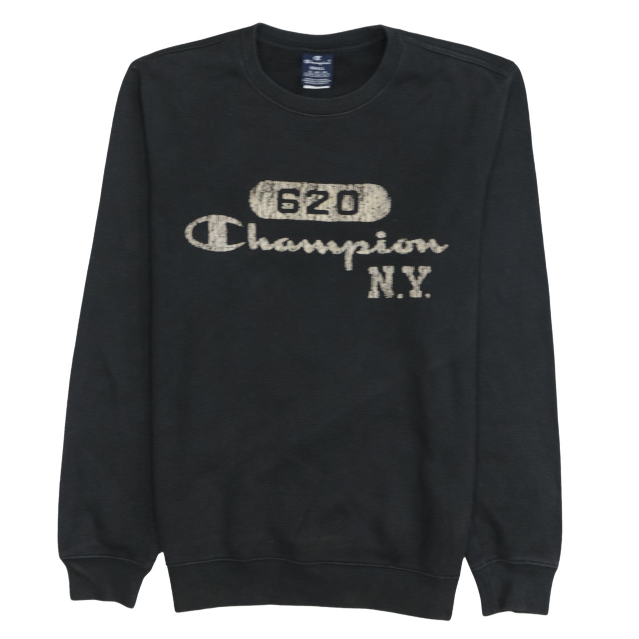 Champion Men’s Black Crew Neck Pullover Sweatshirt Small