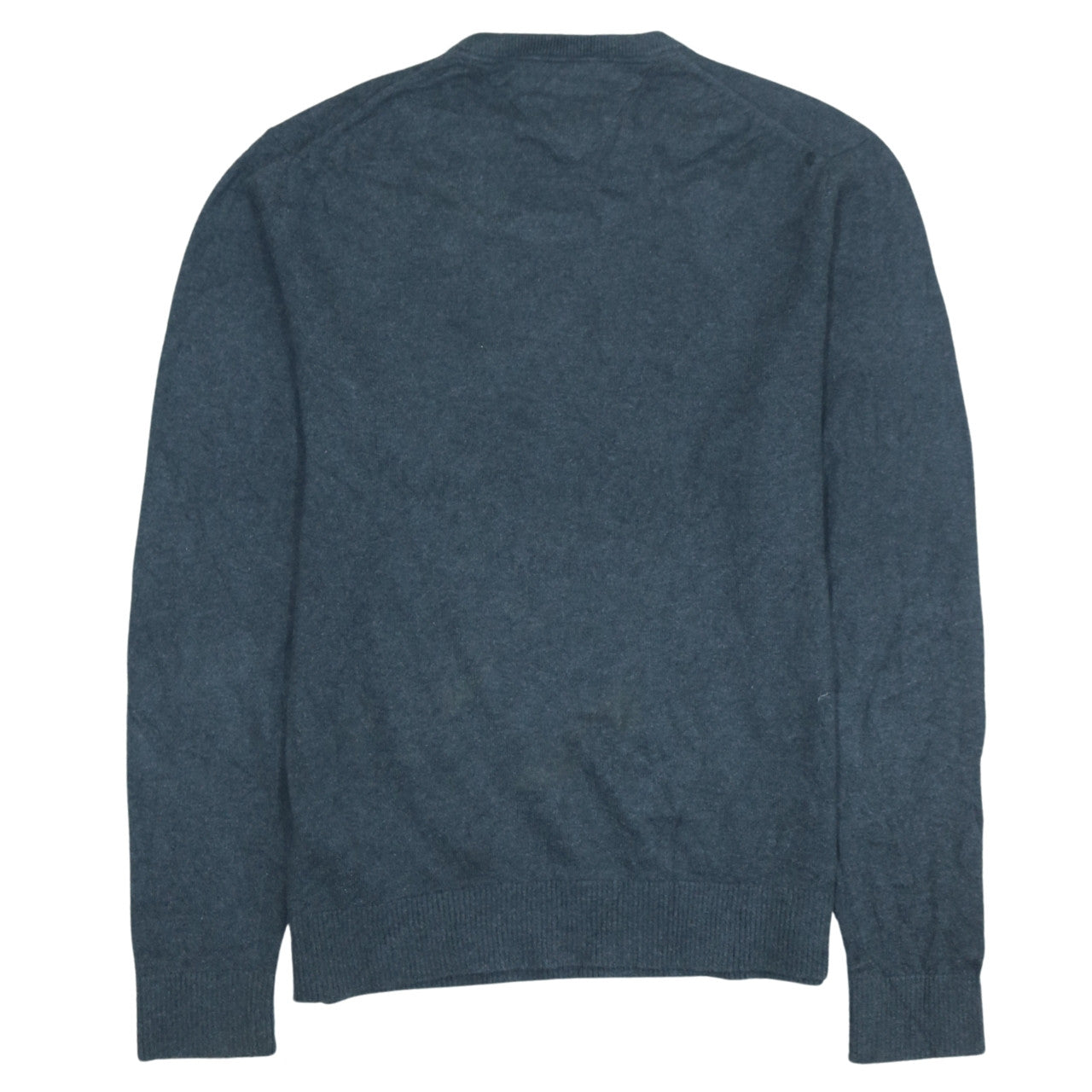 Tommy Hilfiger Men's Blue Cotton Cashmere Crew Neck Jumper M