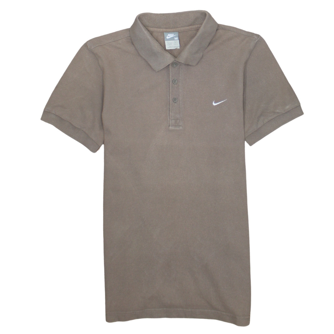 Nike Men's Brown Regular Fit Cotton Polo Shirt Size M