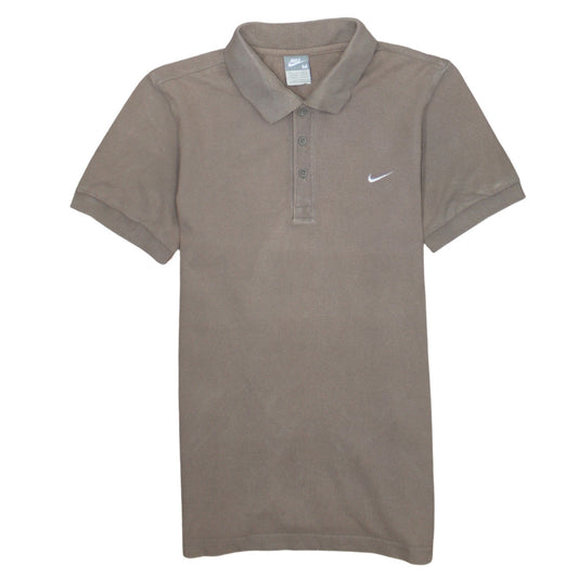 Nike Men's Brown Regular Fit Cotton Polo Shirt Size M