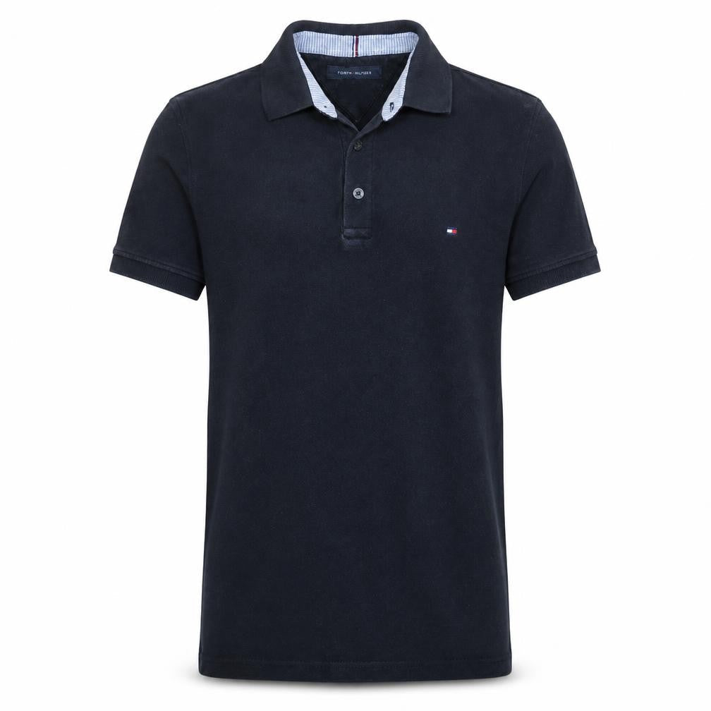 Tommy Hilfiger Men's Black Slim Fit Stretch Polo Shirt S