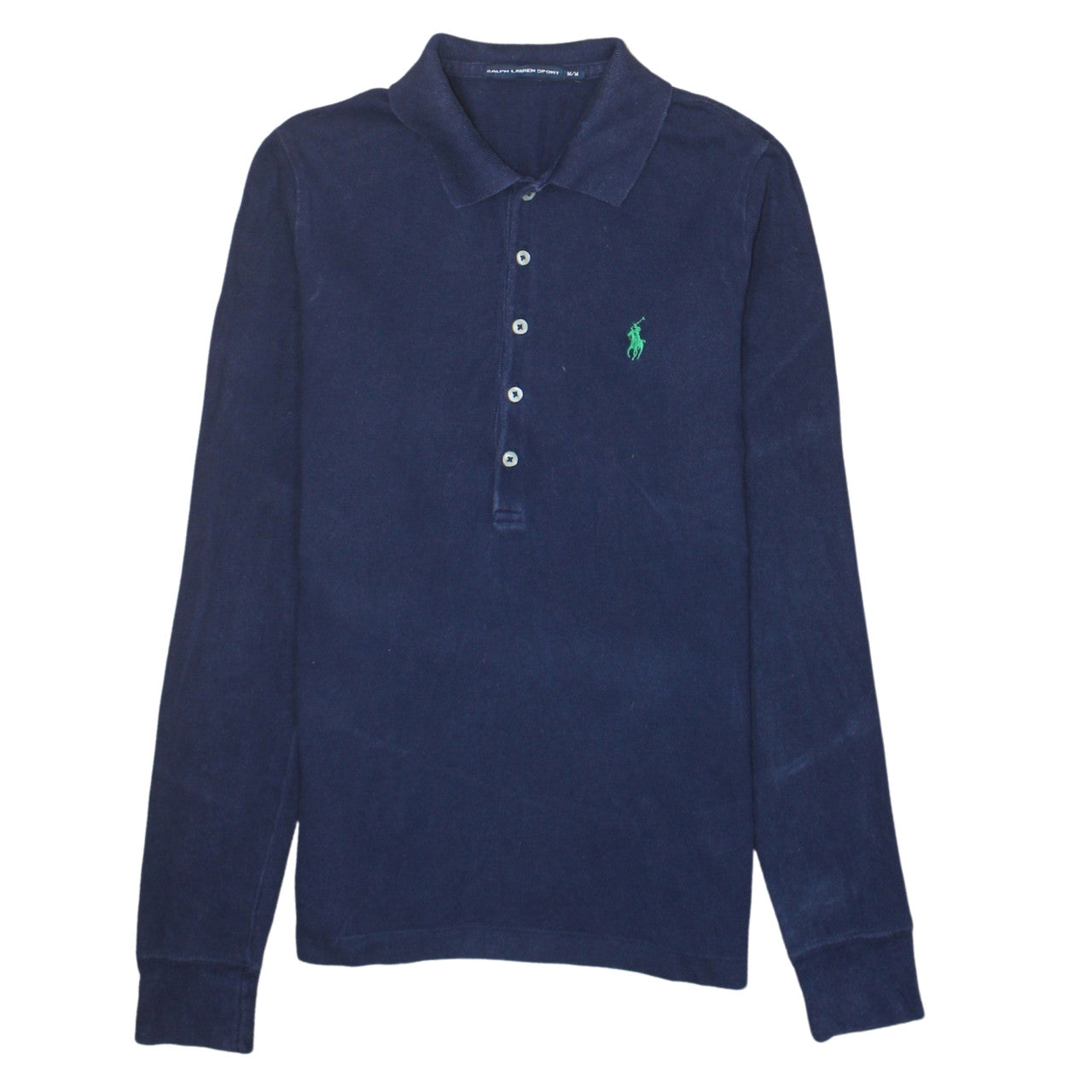 Ralph Lauren Men Blue Long Sleeve Polo Shirt M Cotton Classic Fit