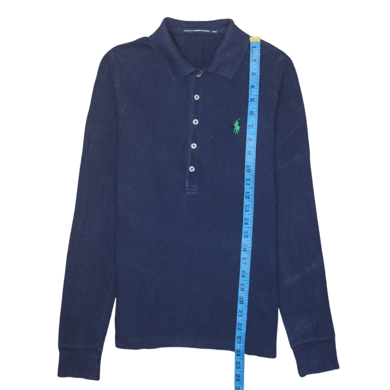Ralph Lauren Men Blue Long Sleeve Polo Shirt M Cotton Classic Fit