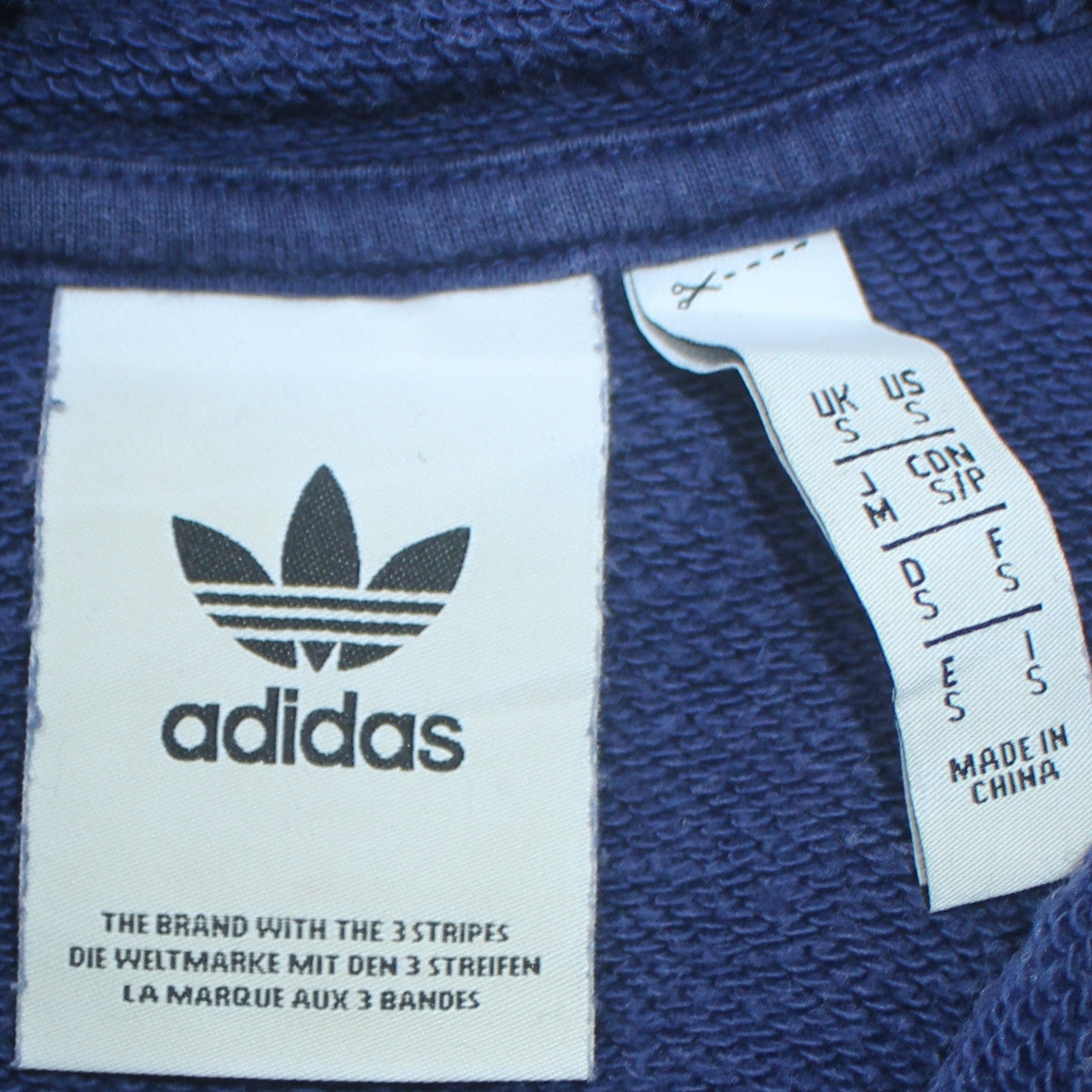 Adidas Men's Blue Pullover Hoodie Small Regular Fit Fleece Sportswear
