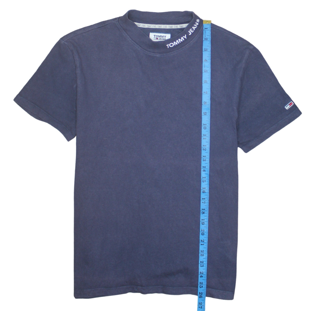 Tommy Jeans Men's Navy Blue Small Crew Neck Cotton T-Shirt
