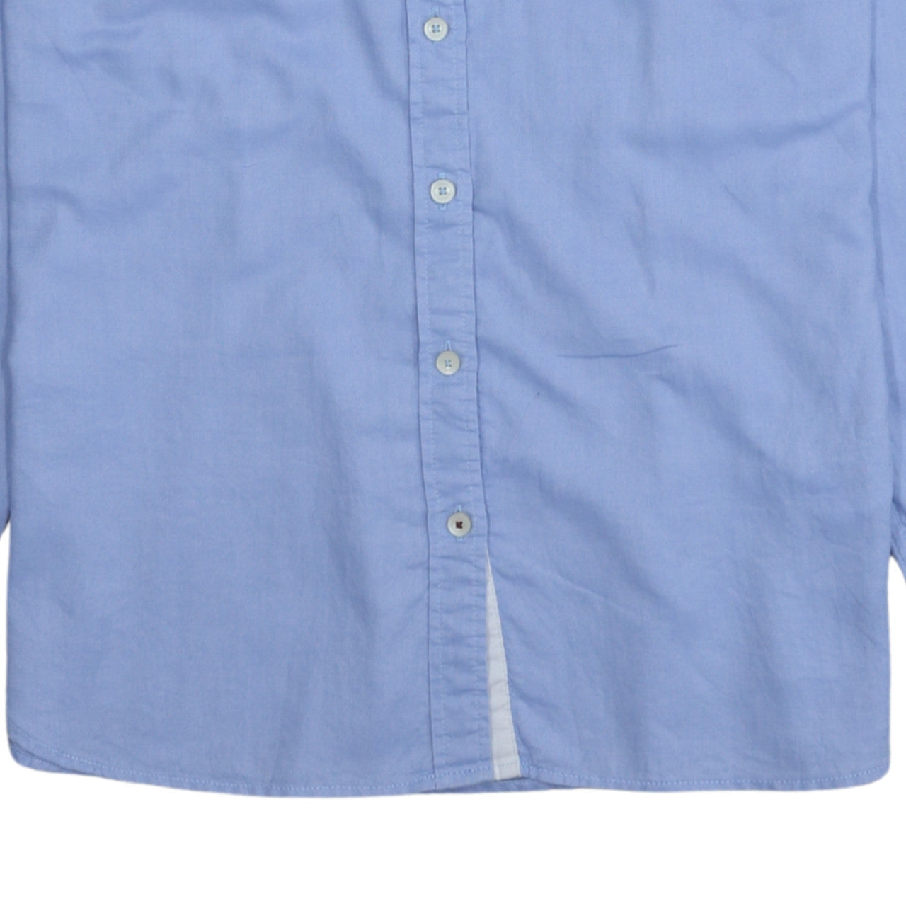 Tommy Hilfiger Men's Blue Slim Fit Long Sleeve Cotton Button-Up Shirt M