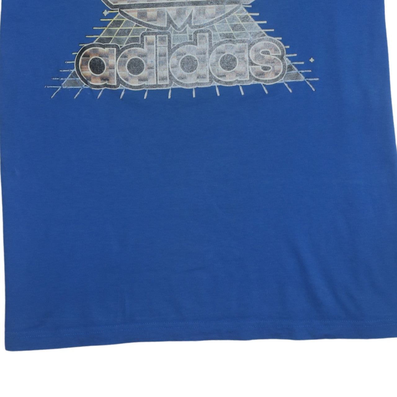 Adidas Men's Blue Graphic Print Crew Neck Short Sleeve T-Shirt XL