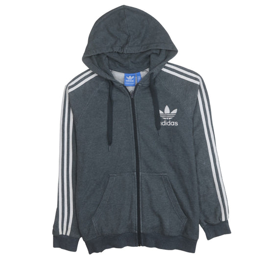 adidas Mens Grey Full Zip Hoodie Size M Regular Fit Sportswear