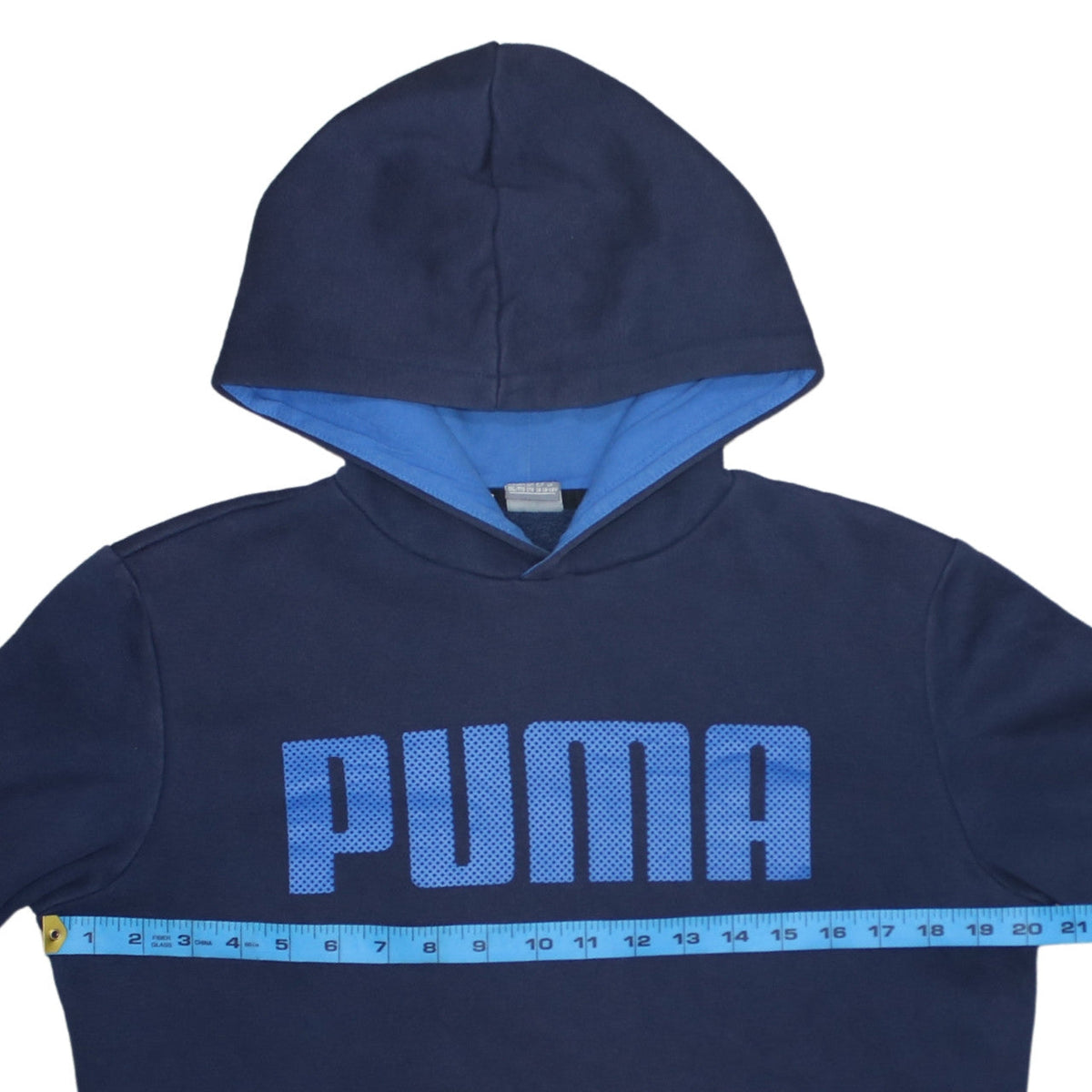 Puma Boys Navy Blue Pullover Hoodie Long Sleeve Logo Sweatshirt Age 14