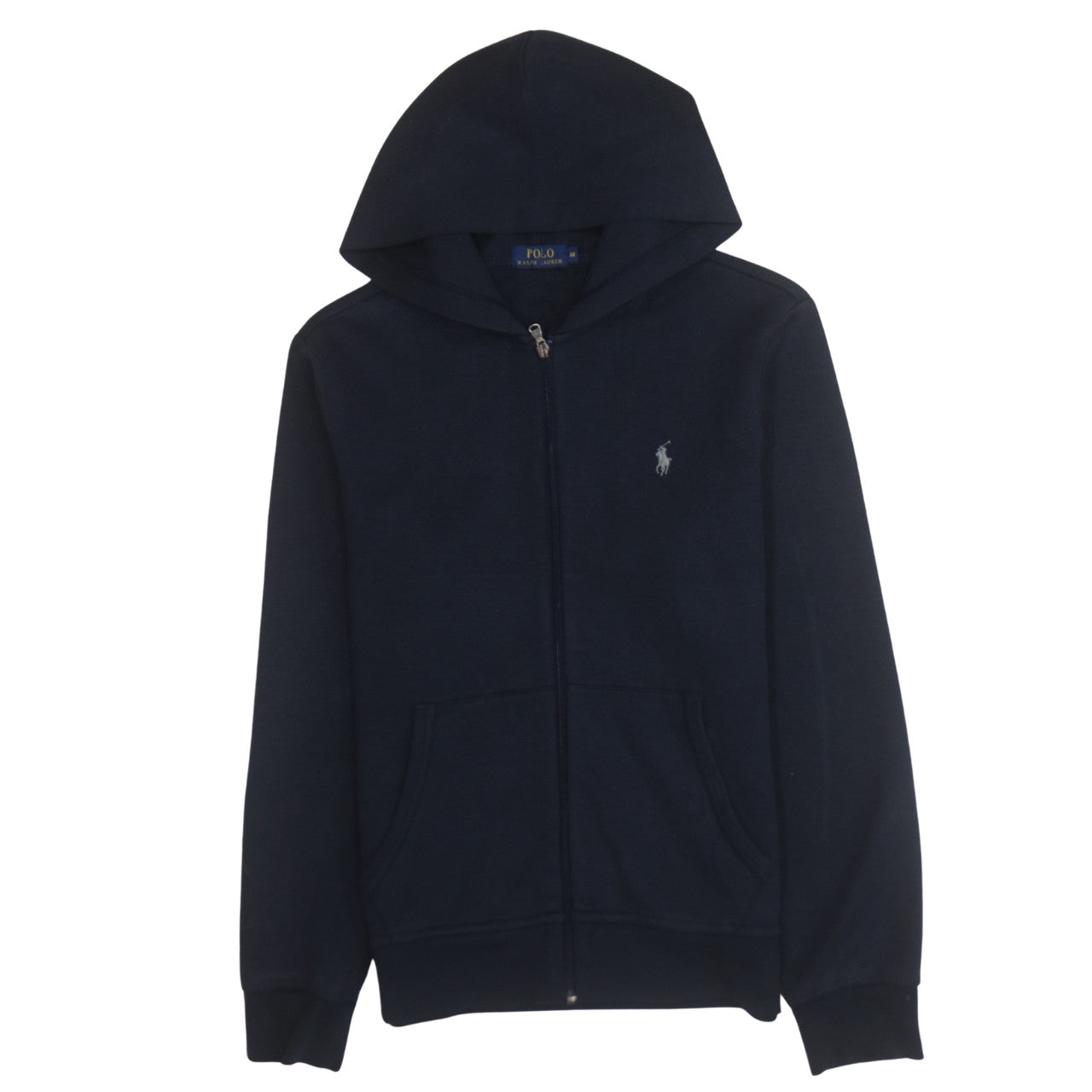 Ralph Lauren Men’s Blue Full Zip Hoodie M Classic Knit Sweatshirt