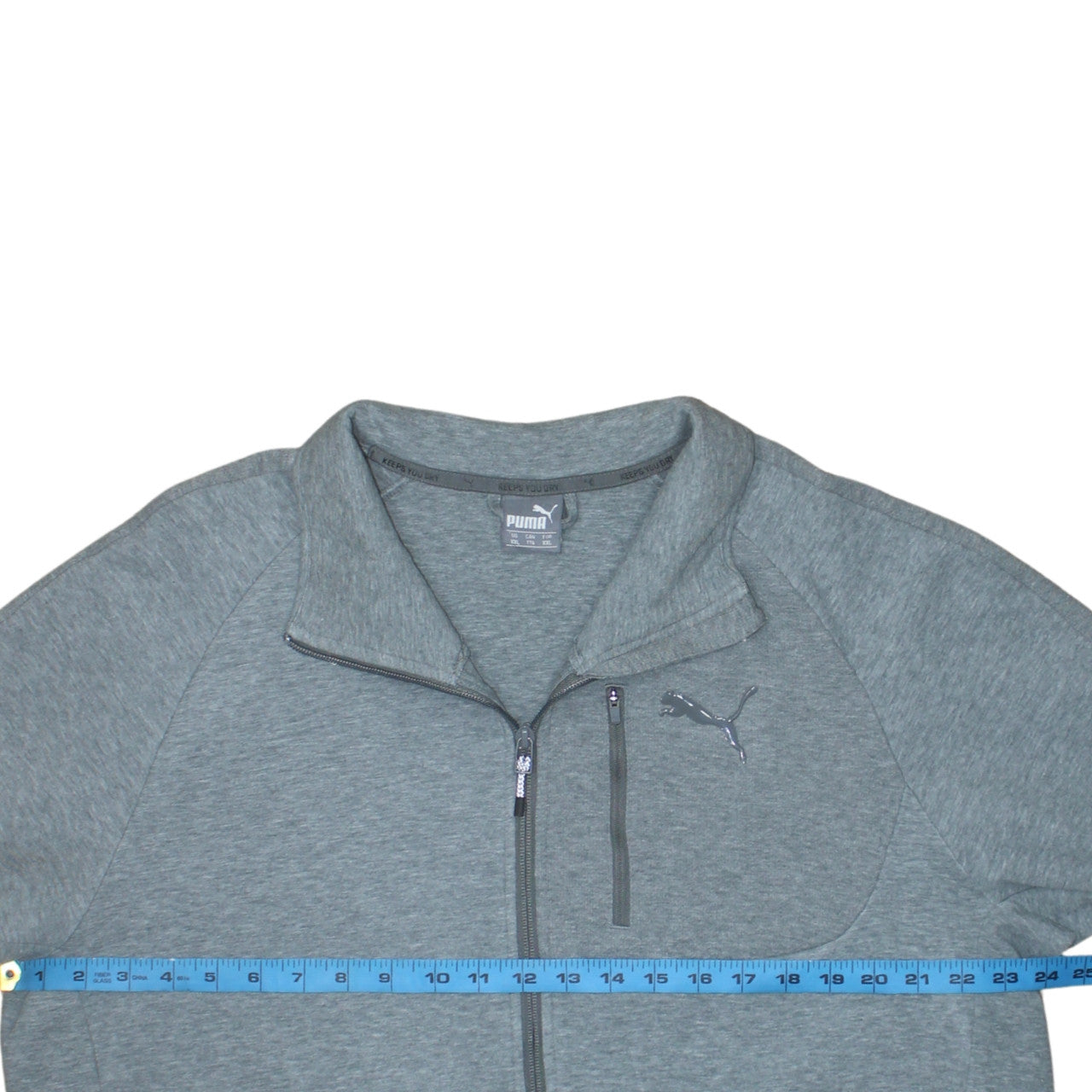 Puma Men's Grey 2XL Full Zip Sweatshirt Jacket