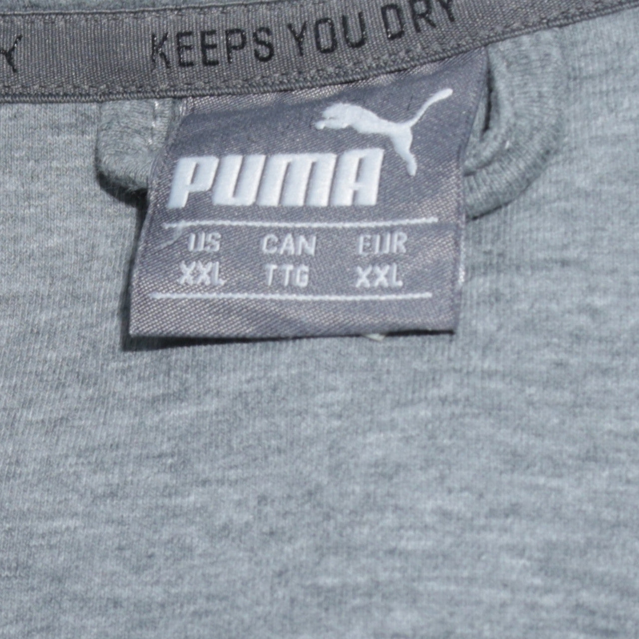 Puma Men's Grey 2XL Full Zip Sweatshirt Jacket