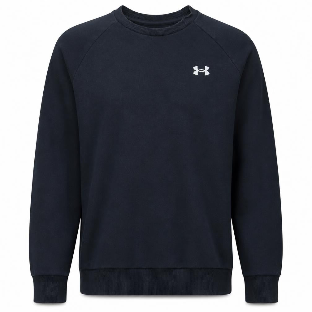 Under Armour Mens Black M Pullover Crew Neck Fleece Sweatshirt