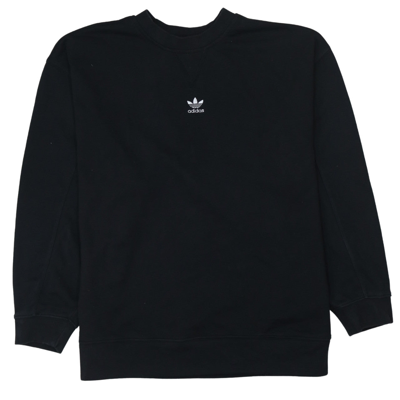 Adidas Women Black Size 10 Crew Neck Pullover Sweatshirt