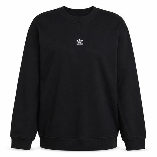 Adidas Women Black Size 10 Crew Neck Pullover Sweatshirt
