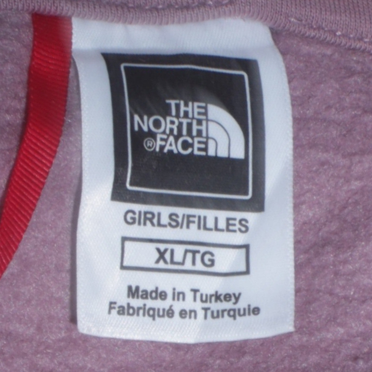 The North Face Girls Purple XL Pullover Hoodie with Logo Print