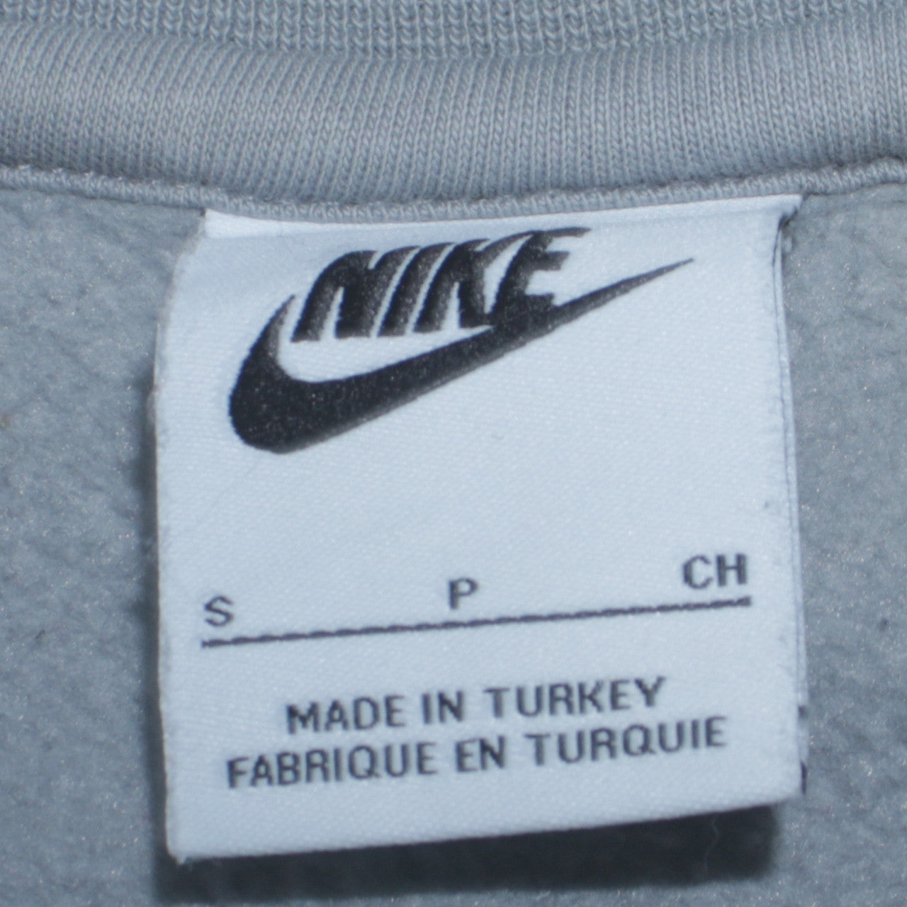 Nike Men's Blue Crew Neck Pullover Sweatshirt S Logo Cotton Blend