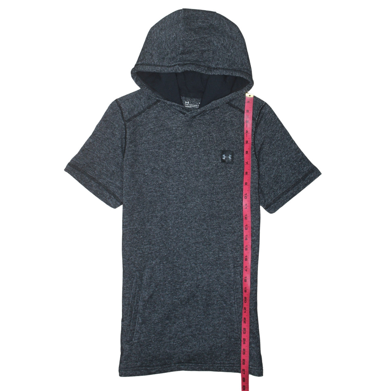 Under Armour Men's Grey Short Sleeve Hooded Athletic T-Shirt Size S