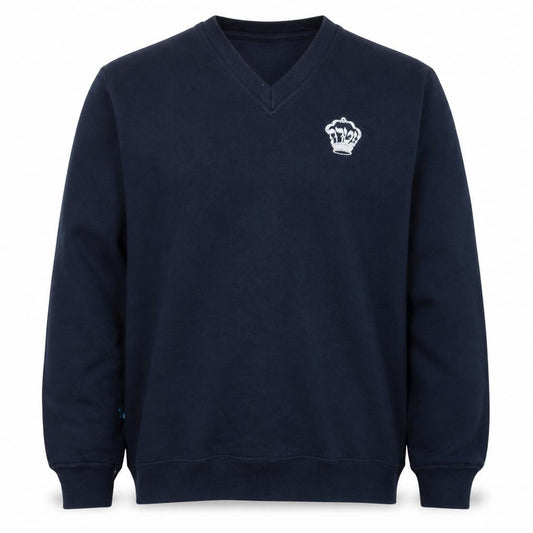 Russell Men's Blue V-Neck Pullover Sweatshirt Size S