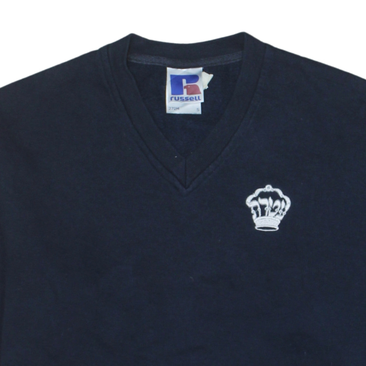 Russell Men's Blue V-Neck Pullover Sweatshirt Size S