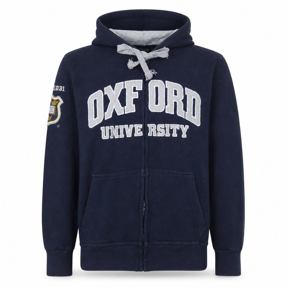Oxford University Men's Blue Full Zip Hoodie Size S