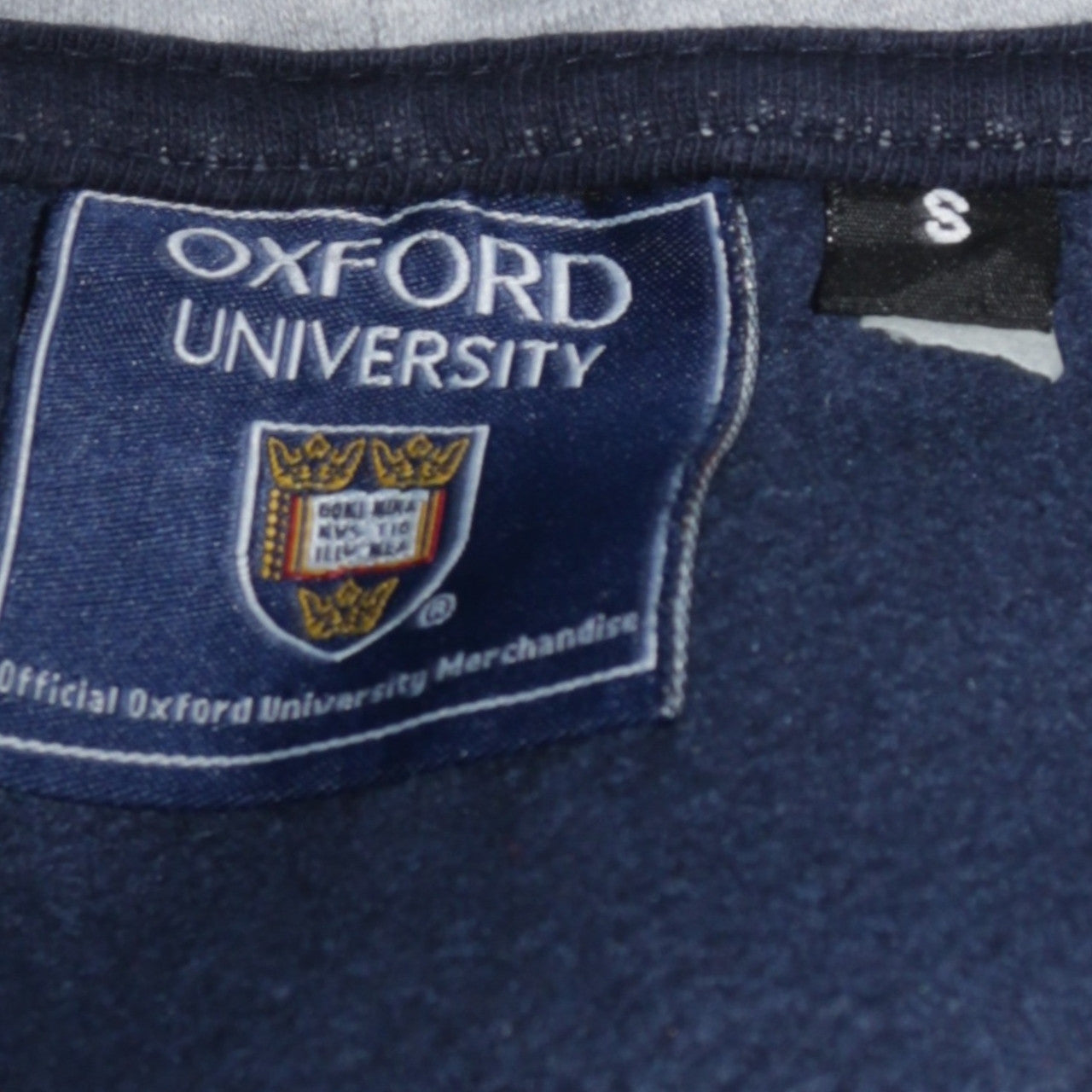 Oxford University Men's Blue Full Zip Hoodie Size S