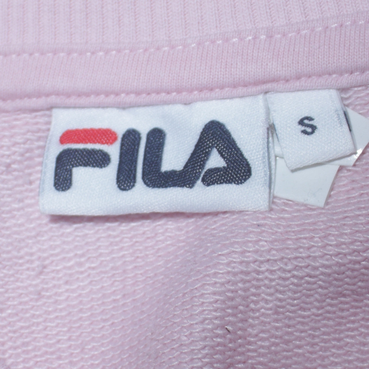 FILA Women Pink Colourblock Logo Crew Neck Pullover Sweatshirt Size S