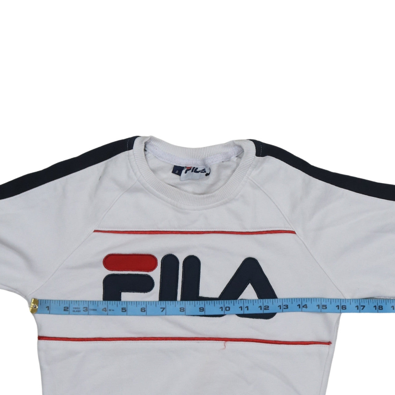 Fila Womens White Small Logo Pullover Sweatshirt