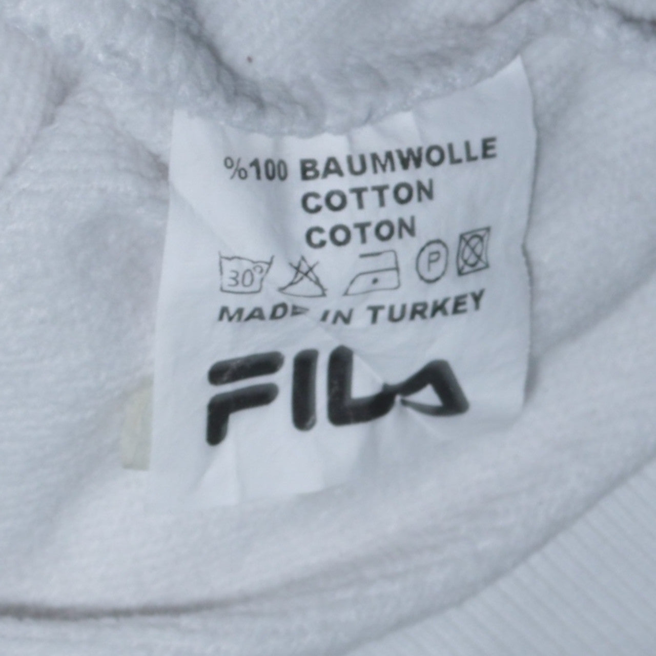 Fila Womens White Small Logo Pullover Sweatshirt