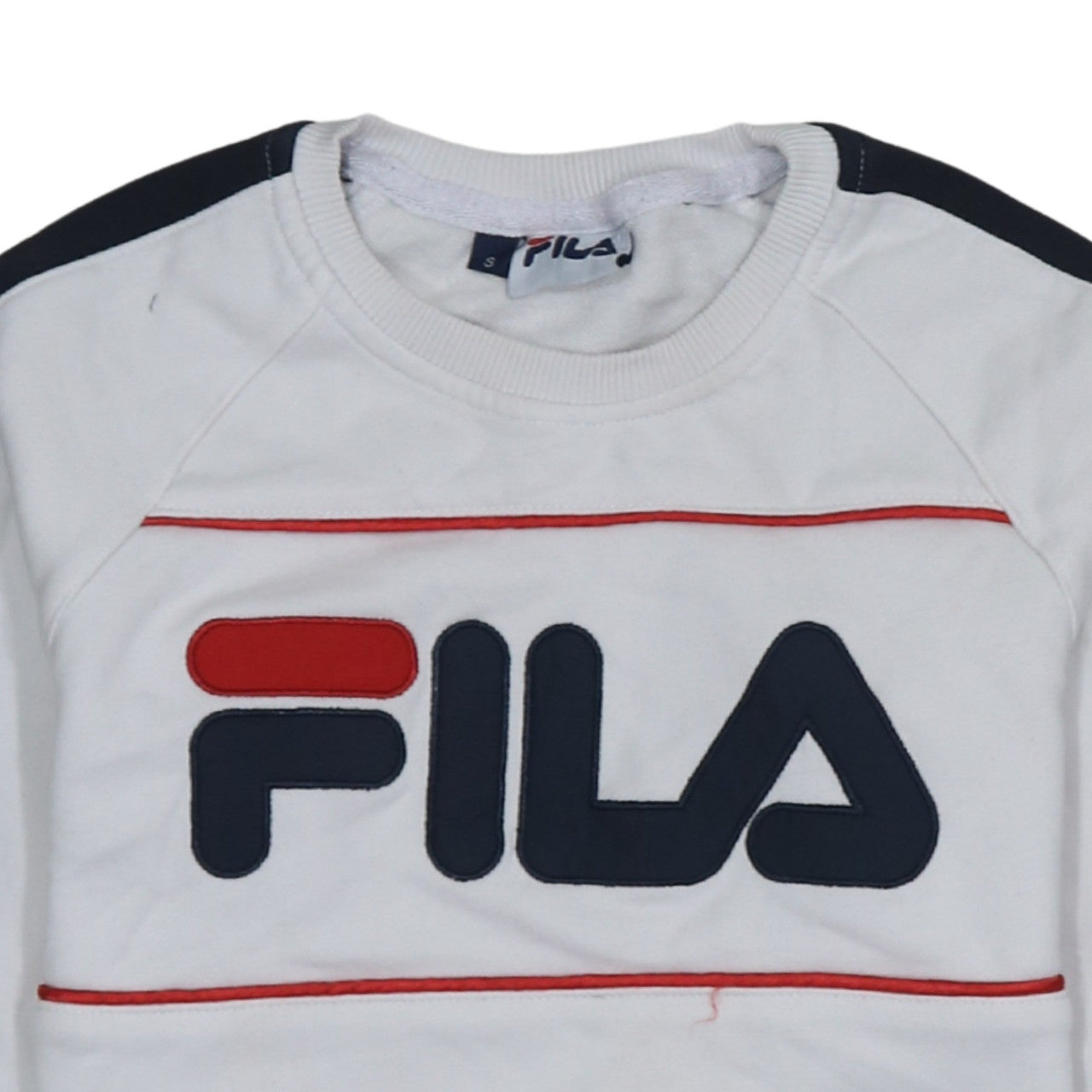 Fila Womens White Small Logo Pullover Sweatshirt