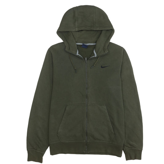 Nike Men's Green Full Zip Hoodie L Regular Fit Fleece Sweatshirt