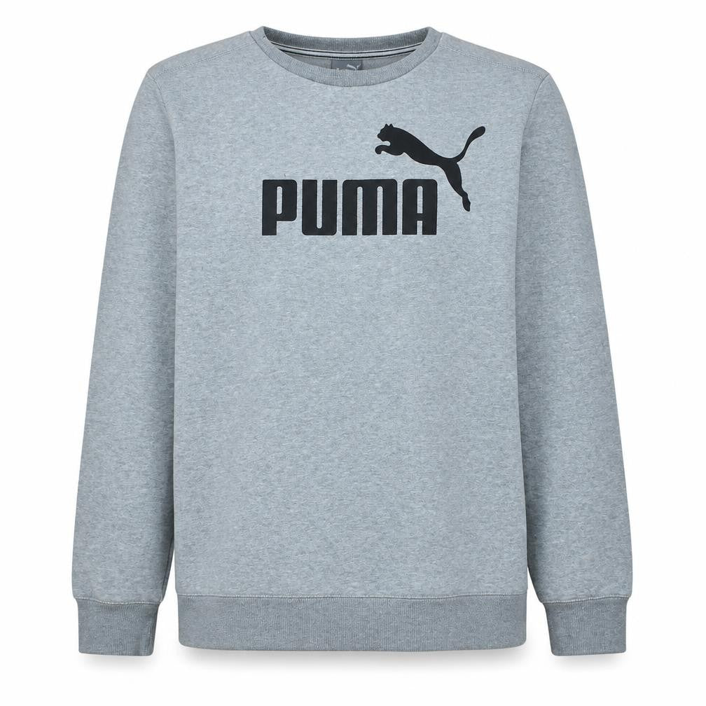 Puma Men’s Grey XL Crew Neck Pullover Sweatshirt Logo Print