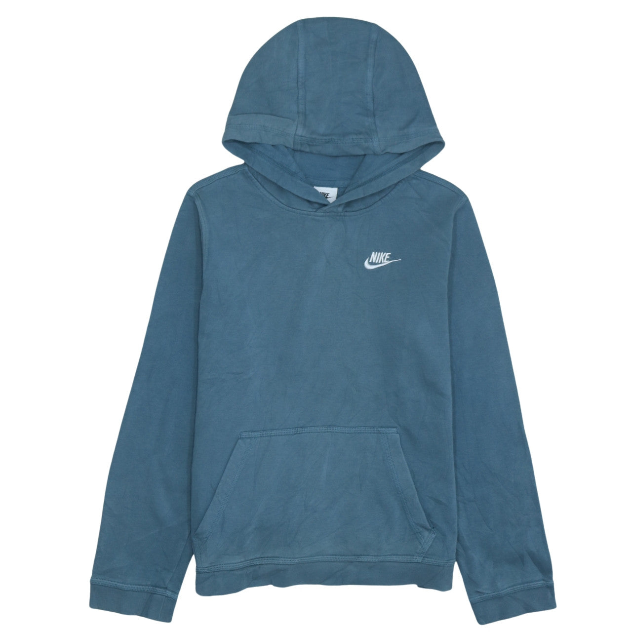 Nike Boys Blue Pullover Hoodie XL 158-170cm Casual Cotton Sweatshirt
