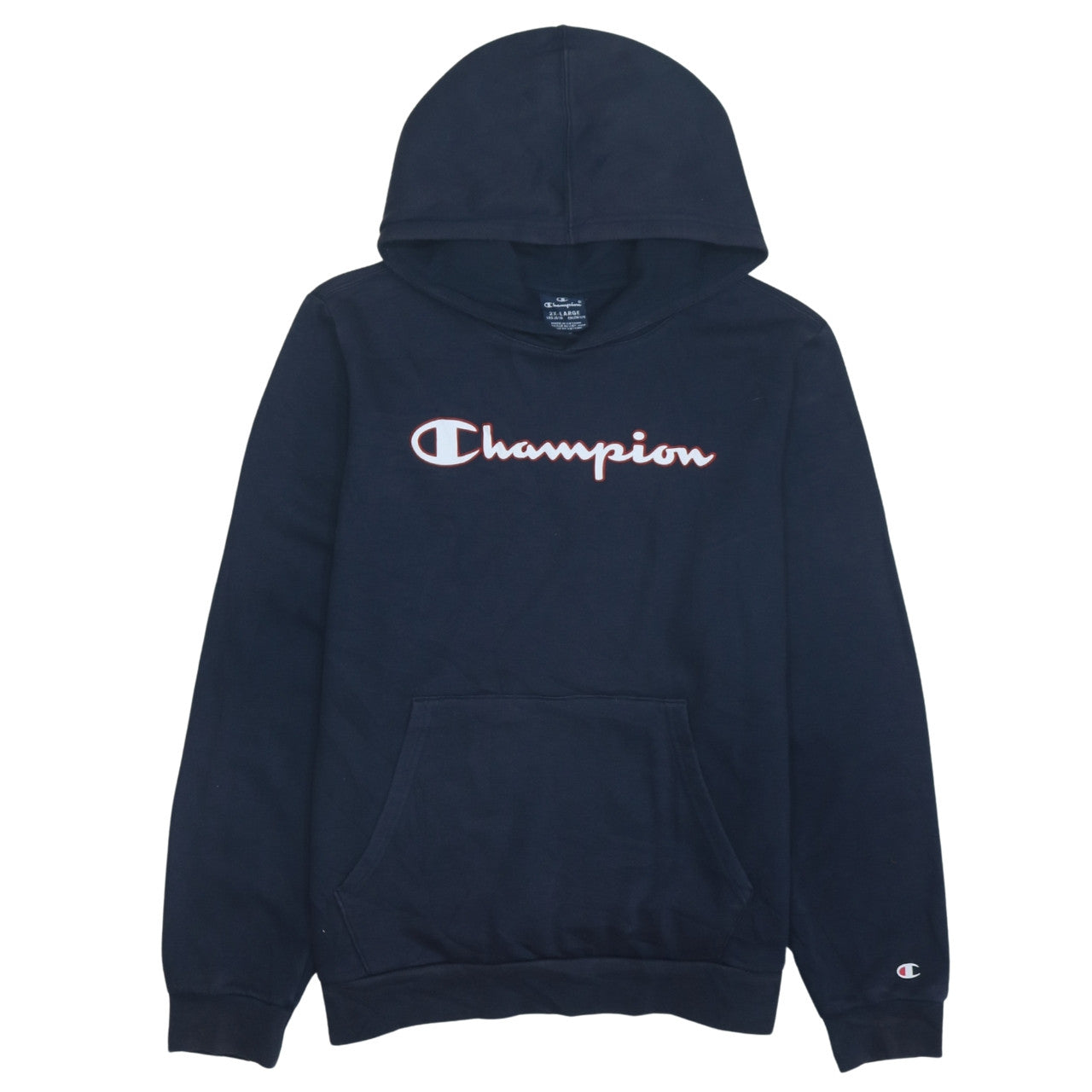 Champion Boys Blue Pullover Hoodie 15-16 Years Logo Fleece Sweatshirt