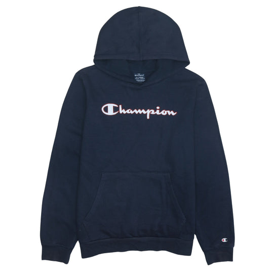 Champion Boys Blue Pullover Hoodie 15-16 Years Logo Fleece Sweatshirt