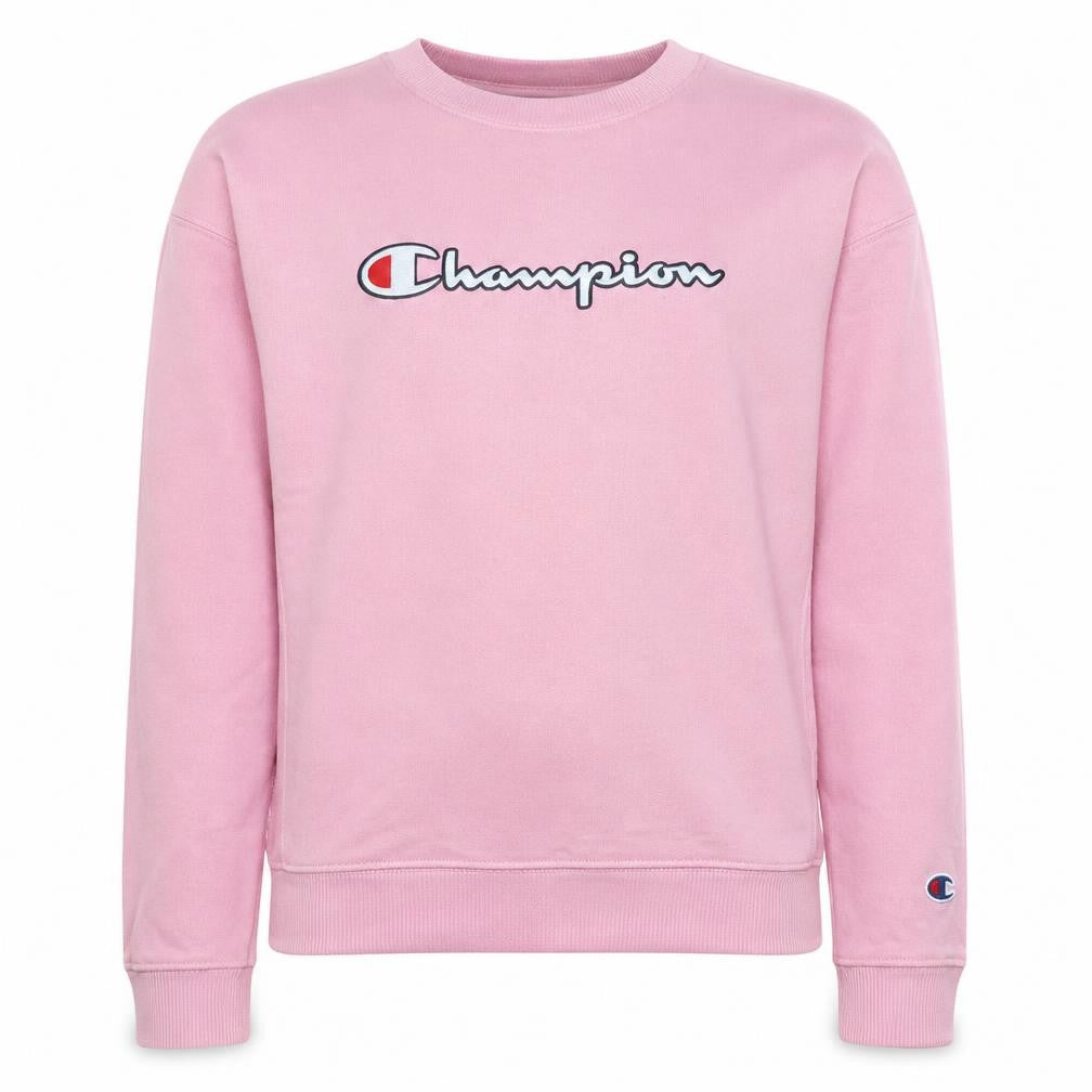 Champion Girls Pink Pullover Crew Neck Logo Sweatshirt 13-14 Years