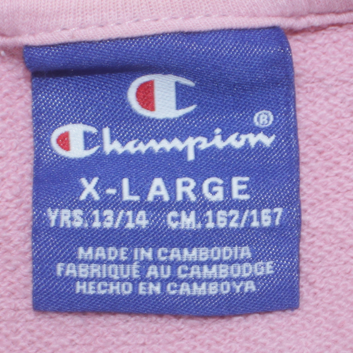 Champion Girls Pink Pullover Crew Neck Logo Sweatshirt 13-14 Years