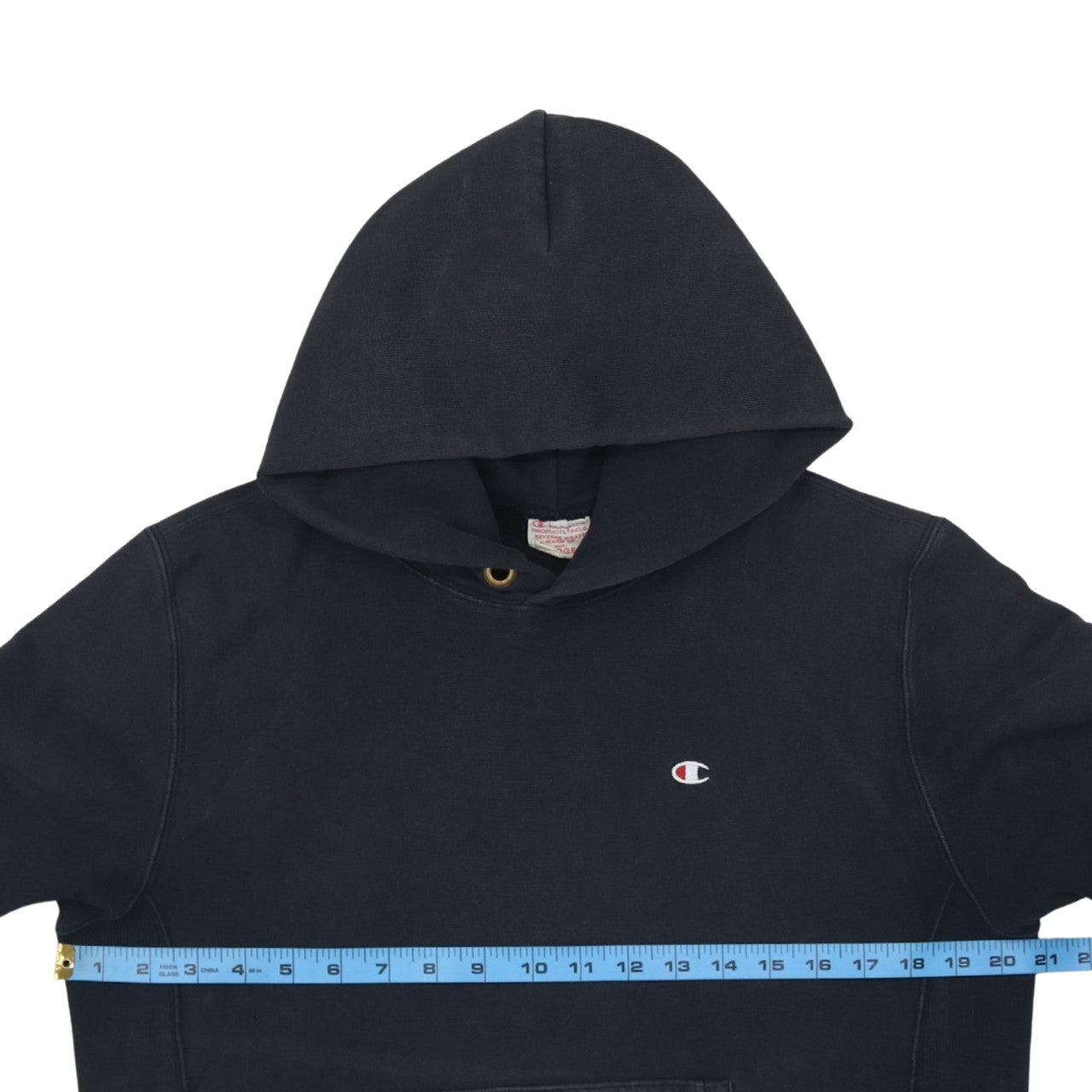 Champion Mens Black Reverse Weave Pullover Hoodie Large Cotton