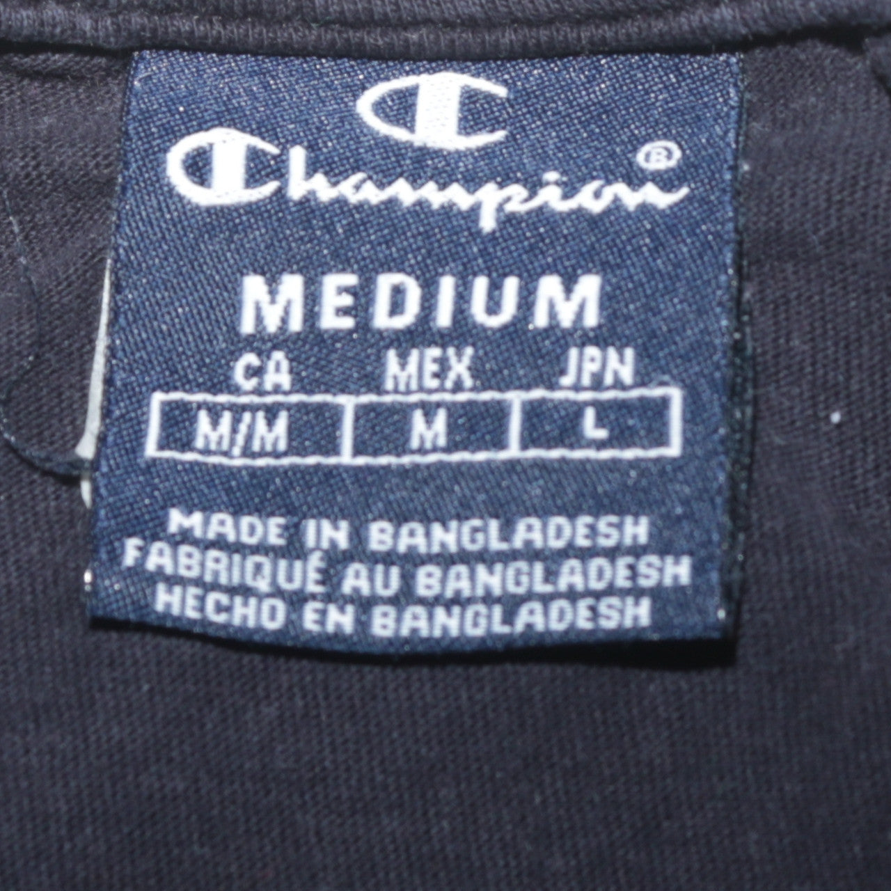 Champion Men's Black Medium Graphic Logo Cotton T-Shirt
