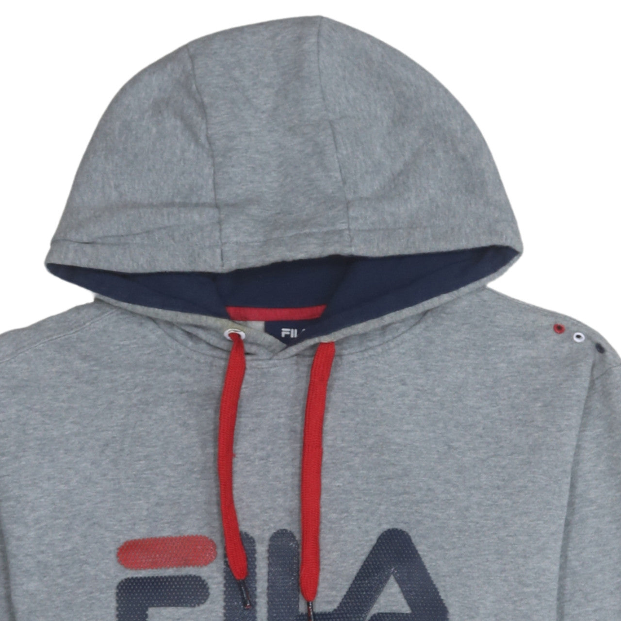 Fila Mens Grey Hoodie M Pullover Logo Hooded Sweatshirt