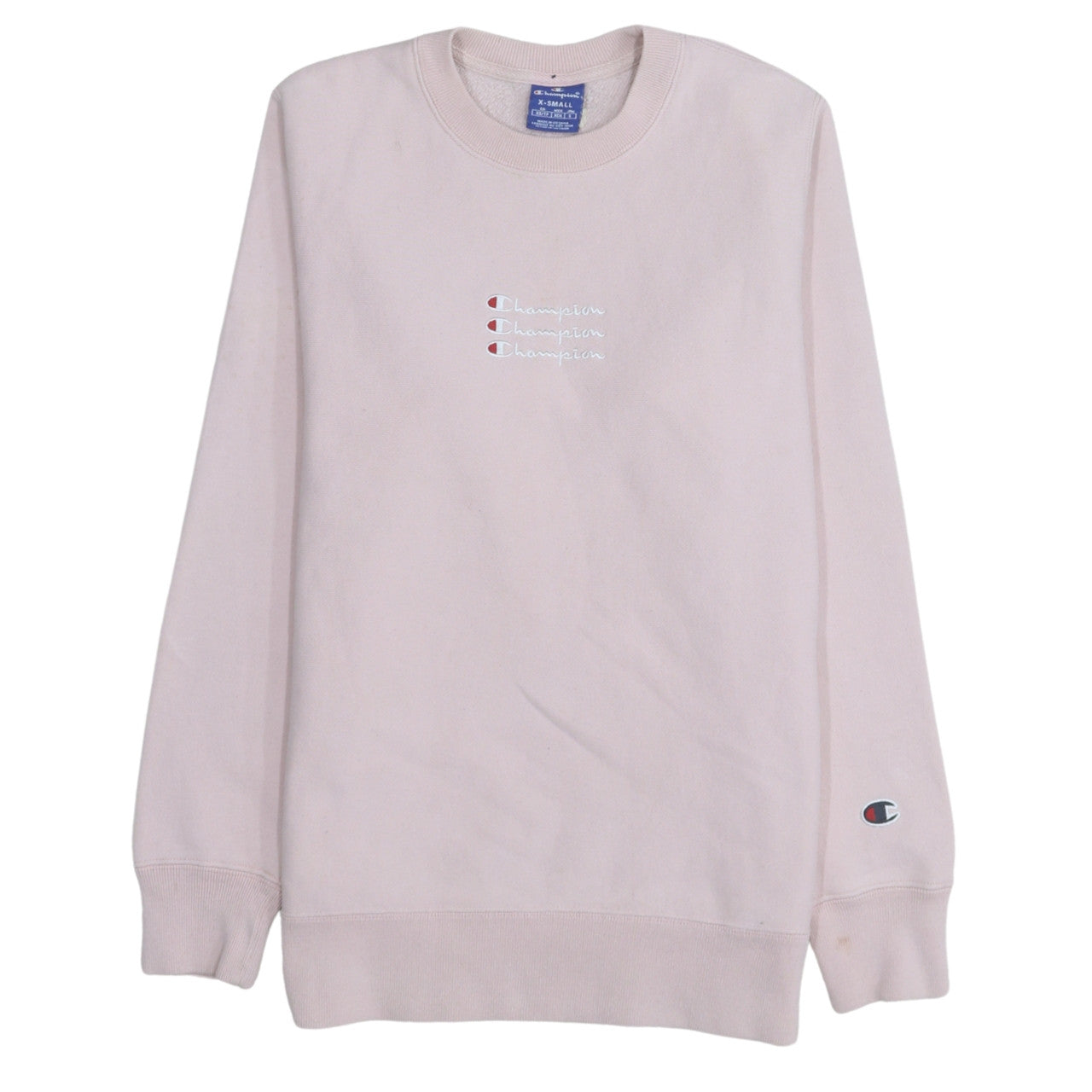 Champion Women's Pink Crew Neck Pullover Sweatshirt XS