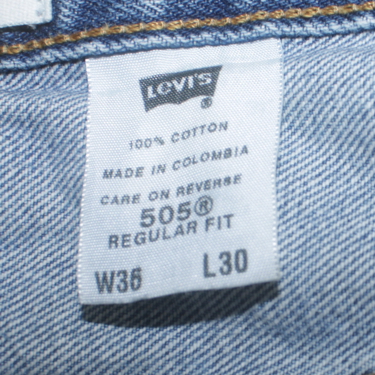 Levi's 505 Men's Blue Regular Fit Straight Leg Jeans W36 L30