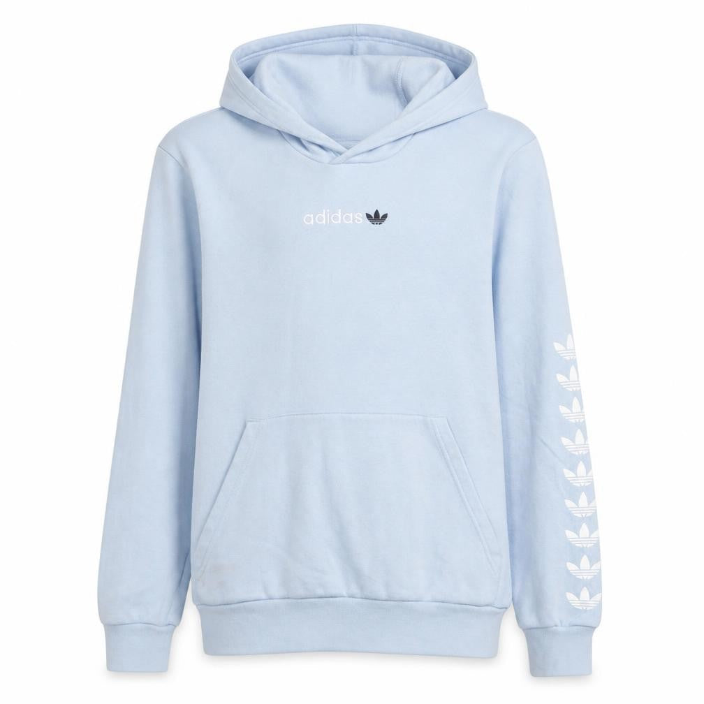 Adidas Girls Blue Pullover Hoodie XL 15-16 Years Logo Hooded Sweatshirt