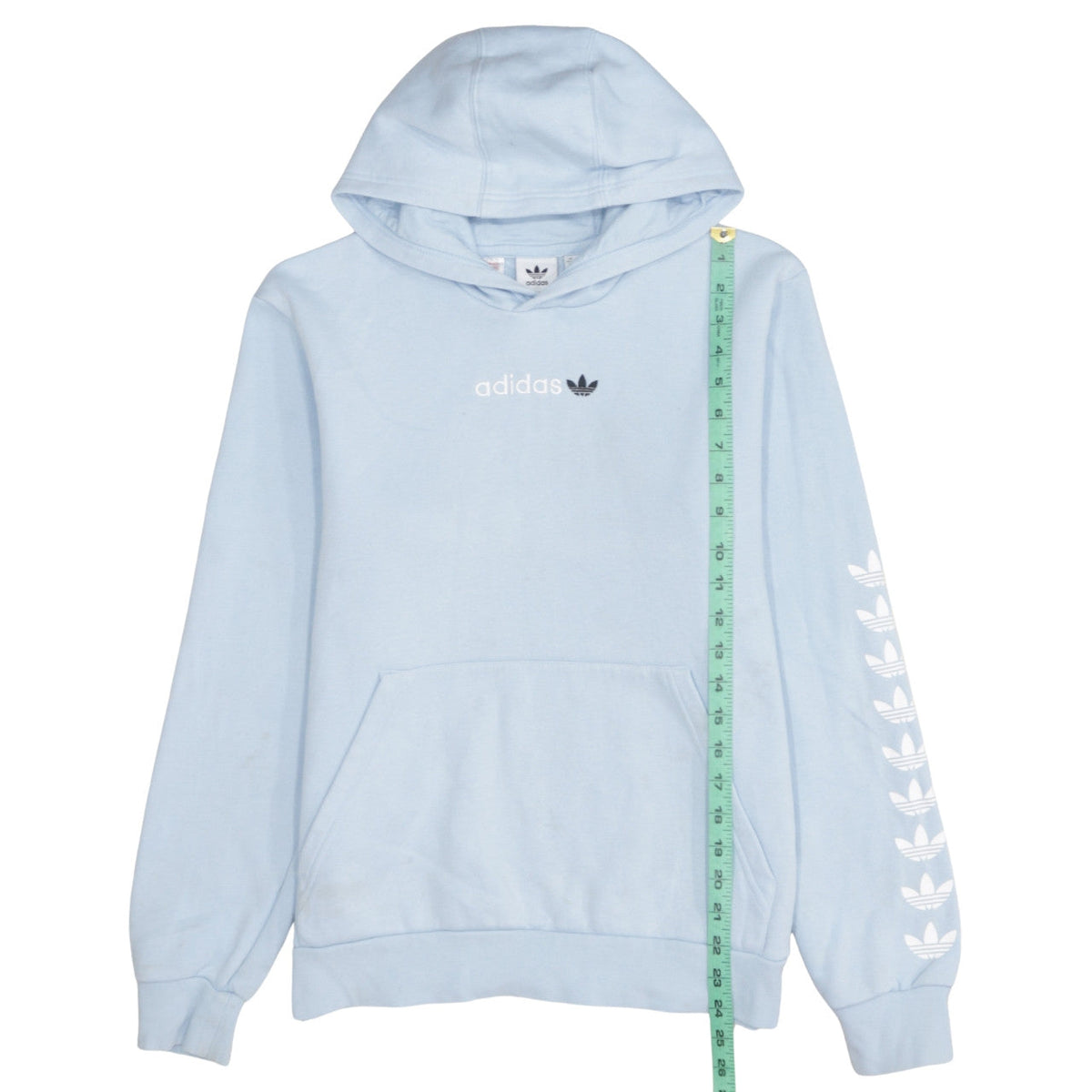 Adidas Girls Blue Pullover Hoodie XL 15-16 Years Logo Hooded Sweatshirt