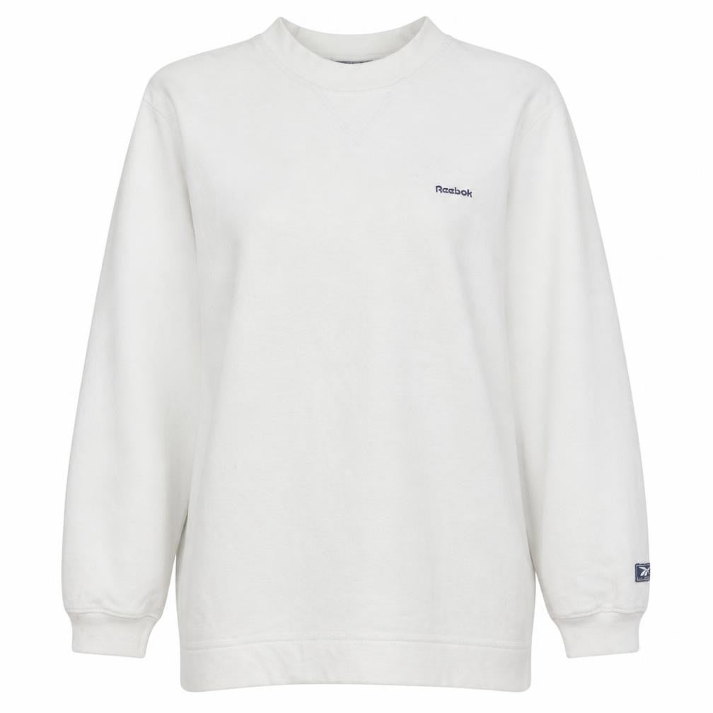 Reebok Essentials Women's White Size 12 Crew Neck Sweatshirt